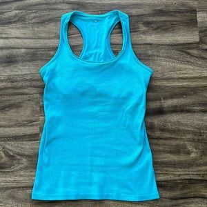Turquoise Athleta ribbed tank top